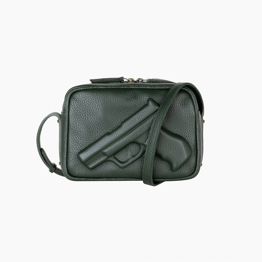Сумочка Vlieger & Vandam 'Camera Bag Gun' темно-зелена - NOT